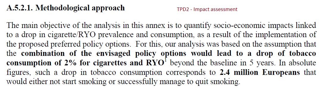 BV_dodderer's tweet photo. @skrymir42 @GiraudSylvain I think he and @EU_Health realise that the evidence is against them - so will try to ignore it #ENSPNetwork #ECTC
a quote from the @EU_Health commissioner
an extract from @EurobarometerEU
a calculation by @FBaeyens
and an extract from TPD2 impact assessment https://t.co/uoLfJYcIkq