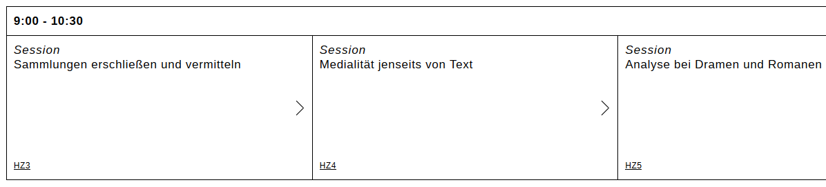 DHd (@DHd@fedihum.org) (@dhdinfo) on Twitter photo Tag 4 der #dhd2019 beginnt um 9:00 Uhr mit 3 Sessions zu "Sammlungen erschließen und vermitteln" (chair L. Dieckmann), "Medialität jenseits von Text" (chair <a href="/ThWuebbena/">ThWuebbena</a>), "Analyse bei Dramen und Romanen" (chair <a href="/christof77/">Christof Schöch – https://fedihum.org/@christof</a>). Wir wünschen allen einen guten Start in den Tag! (sk) Tag 4 der #dhd2019 beginnt um 9:00 Uhr mit 3 Sessions zu "Sammlungen erschließen und vermitteln" (chair L. Dieckmann), "Medialität jenseits von Text" (chair <a href="/ThWuebbena/">ThWuebbena</a>), "Analyse bei Dramen und Romanen" (chair <a href="/christof77/">Christof Schöch – https://fedihum.org/@christof</a>). Wir wünschen allen einen guten Start in den Tag! (sk)