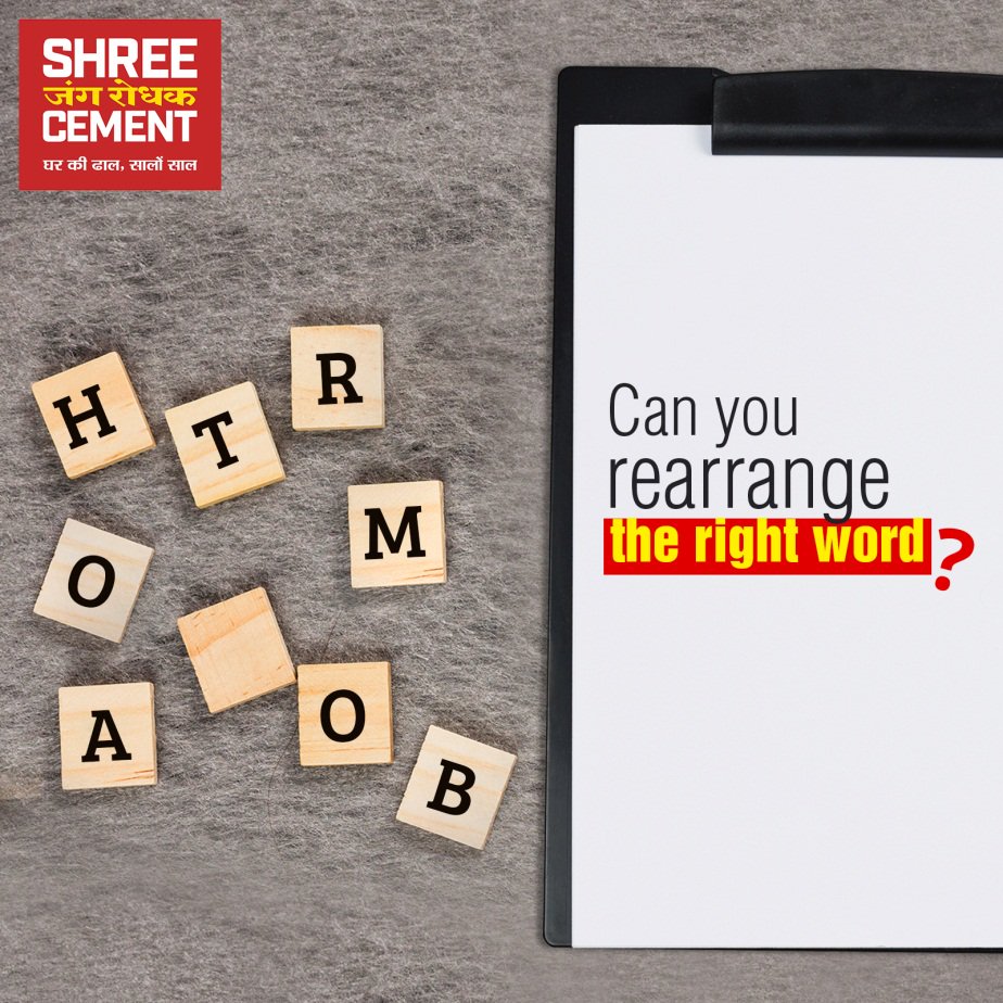 shreecementltd's tweet photo. Can you rearrange the right word?
Hint: It helps you to keep yourself fresh!
#GamesDay #RearrangeTheWord #ShreeJungRodhakCement https://t.co/ZJwEuhJjxr