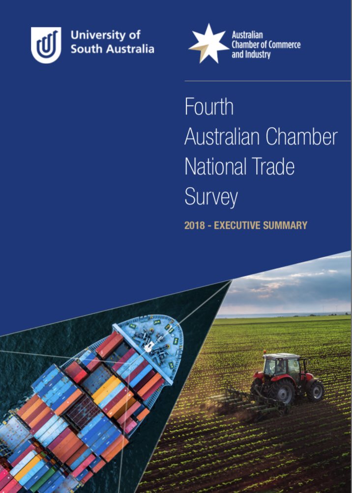 Want to know what Aussie exporters are thinking ? Check out the results of the <a href="/AusChamber/">tourismtowns</a> 4th National Trade Survey HERE: bit.ly/2FEgSHk #tradematters #auspol