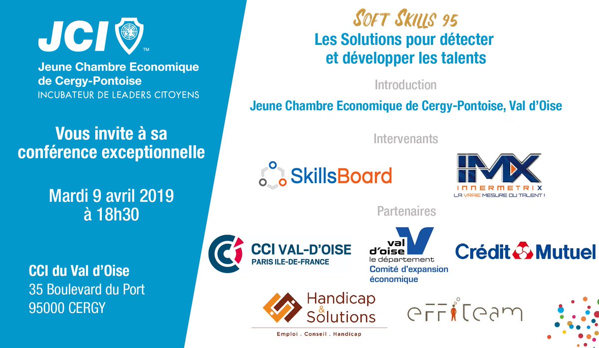 softskills95's tweet photo. [Charte du recruteur citoyen] Concrétisez votre #Engagement #RH à valoriser les #softskills dans le #recrutement et la montée en #compétences de vos collaborateurs. Vous en saurez plus le 9 avril à la @CCI_95 pendant notre conférence! Inscrivez-vous --> https://t.co/p9iDDcD1b3 https://t.co/L9AN8ZESJ9