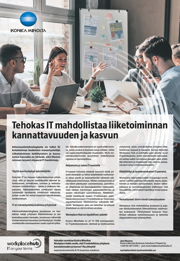 KonicaMinoltaFI's tweet photo. Tehokas IT mahdollistaa liiketoiminnan kannattavuuden ja kasvun: https://t.co/H1rvmVnktu https://t.co/CU4GC9sV8b