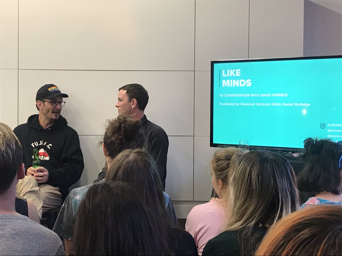 It was great meeting @davidfarrier last night on #LIKEMINDS and hearing him speak about #storytelling through documentaries and journalism. Thanks <a href="/we_are_818/">818</a> for organising &amp; hosting the event. Awesome initiative &amp; can’t wait for the next one 🌟