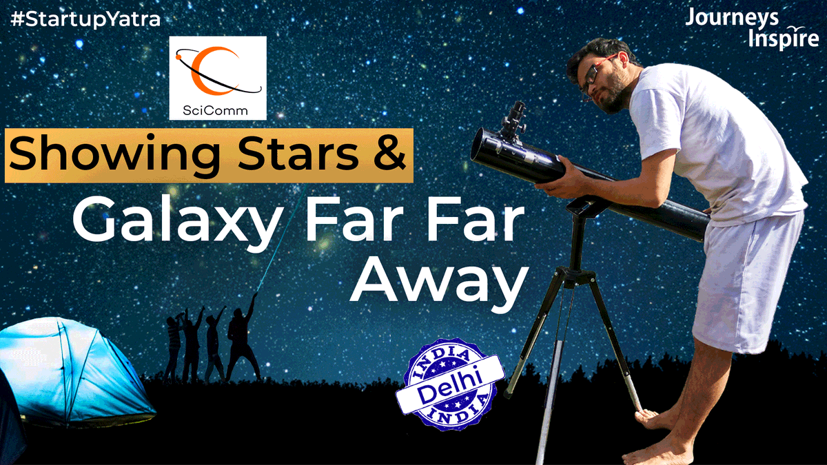 jiscoverys's tweet photo. A night under the stars! It’s a concept that has become a reality in India through SciComm

Watch the video - https://t.co/grJGSnNubh

 #Startupyatra #journeysinspire #scicomm #entrepreneurs #indianentrepreneurs #astrocamps #earthsky #astronomy #stars #galaxyfarfaraway https://t.co/3JfNhyRqyv