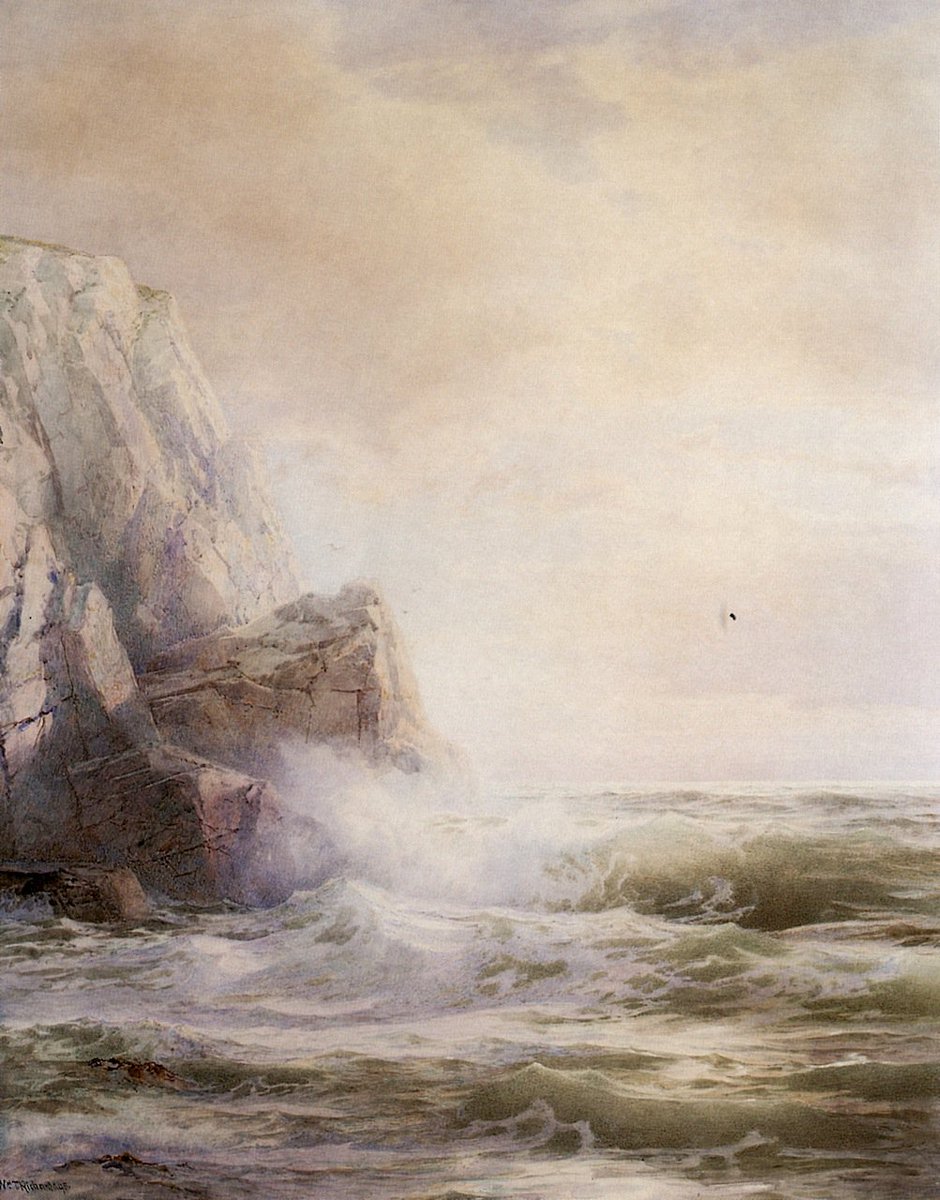 artDatabase_App's tweet photo. Soft Spray (1895) from William Trost Richards on #artDatabaseApp #ArtIsLife #greatArtwork https://t.co/X9CnBrZhb0