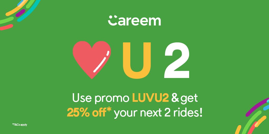 CareemPAK's tweet image. Hum kahin nahi ja rahe...

Thank you for all your love &amp;amp; support! ❤

To celebrate our success &amp;amp; show you we love you too, here's an offer: use promo LUVU2 &amp;amp; get 25% off* your next 2 rides, all over Pakistan, just for today!

*T&amp;amp;Cs apply