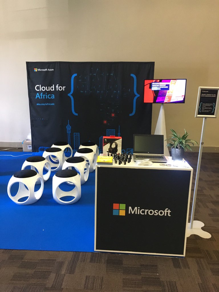 At <a href="/devconfza/">DevConf</a> joburg today! Come to the Microsoft booth later where I will be giving a demo on open source on Azure. /cc <a href="/TangentZA/">Tangent Solutions</a> <a href="/AlistairPugin/">Alistair Pugin | MVP #2GAS #M365UG</a> <a href="/MicrosoftSA/">Microsoft SA</a>