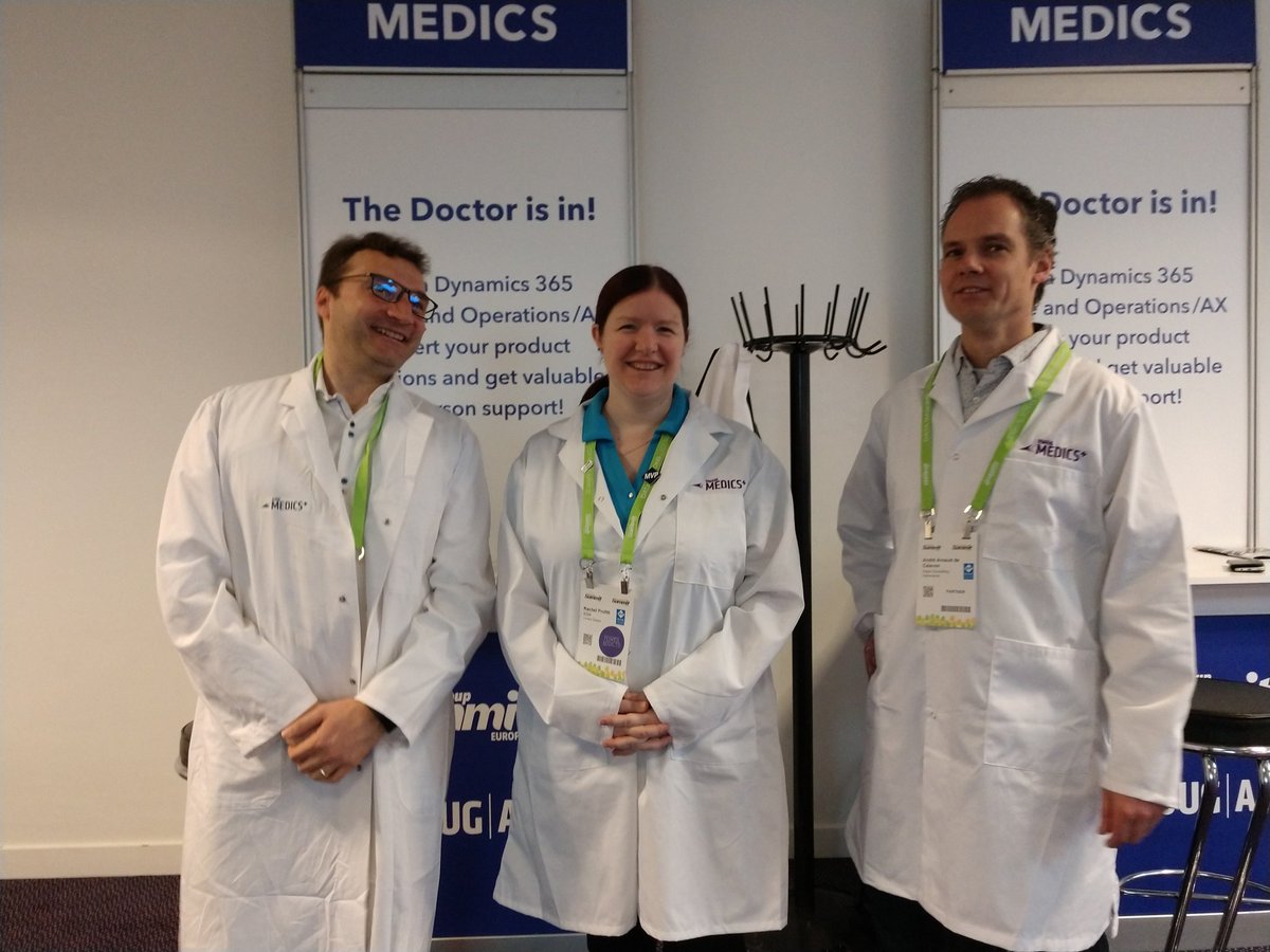 RachelProfitt's tweet photo. The Dr.'s are in #AXUGMedics #D365UGMedics @D365UG #MVPBuzz Stop by and get your questions answered. https://t.co/RgvVXcbBzZ