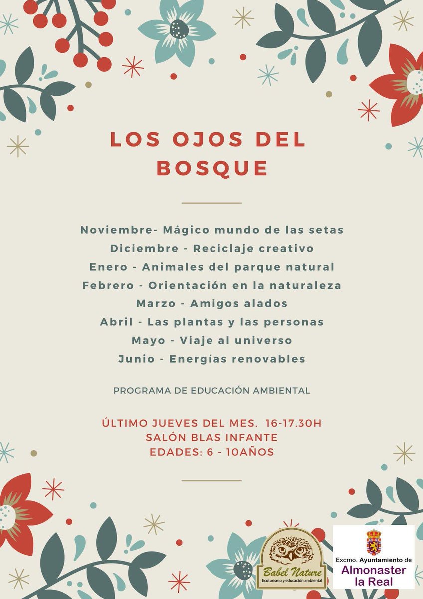 aytoalmonaster's tweet photo. Buenos días!! Hoy tenemos Taller de Los Ojos del Bosque! 🥳🤩 Os esperamos. #Almonaster https://t.co/tmKEOc0ok9