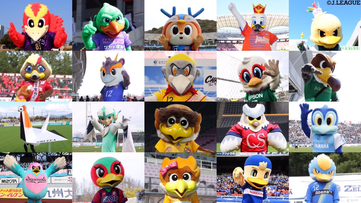 ｊリーグ 日本プロサッカーリーグ Sur Twitter あなたっぽい鳥は ｊリーグの鳥マスコット大集合 ｊリーグ ｊリーグ鳥の会 T Co 3qnuin5b16 Twitter