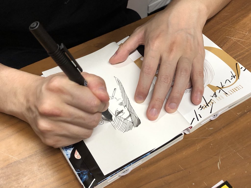 ジュンク堂芦屋店様
FUTABA+プリコ垂水店様
ジュンク堂明石店様
それぞれシガレット&amp;チェリー全巻にサイン書かせていただきました。
新生活のお供にどうぞ。

でも大学にはこんな先輩なかなかいないので今年から大学入る童貞諸君は過… 