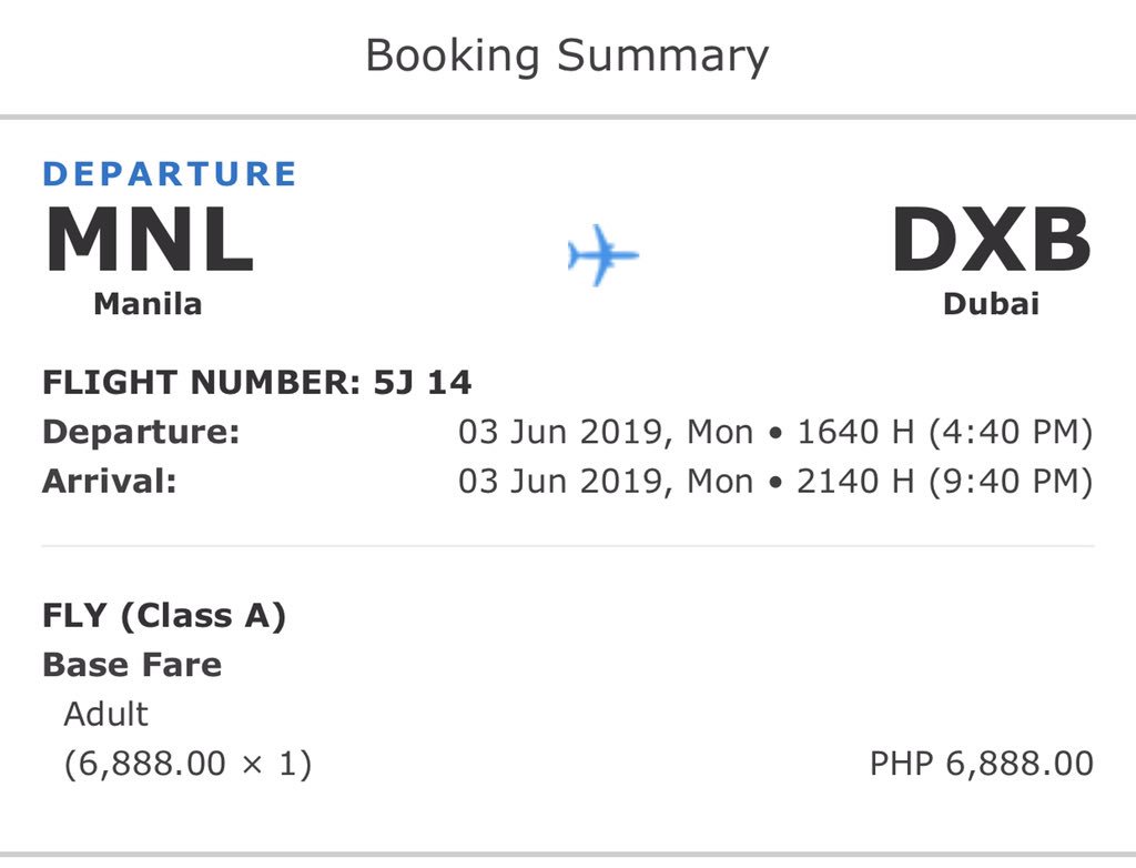 anjbeevicenta's tweet photo. @CebuPacificAir How come the base fare for dubai is still 6k+?    Also the travel period says between May to September https://t.co/sKPhlBCFjI