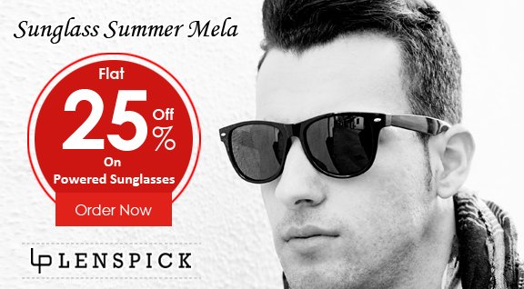 LensPick's tweet photo. Sunglass Summer Mela
Flat 25% off on Powered Sunglass
Call:+91 9014442442 | Express Home Delivery 
#sunglasses #onlinesunglass #eyeglasses #onlineeyeglasses #contactlenses #onlinecontactlenses https://t.co/Y6HD3YQLhu