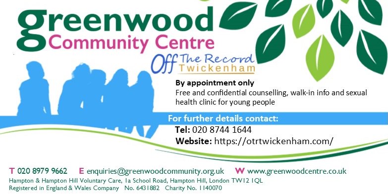 GCC_HamptonHill's tweet image. Free and confidential counselling, walk-in info and sexual health clinic for young people. By appointment only T:020 8744 1644 or E: counselling@otrtwickenham.com W: otrtwickenham.com  @otrtwickenham @RichmondComLink #counselling