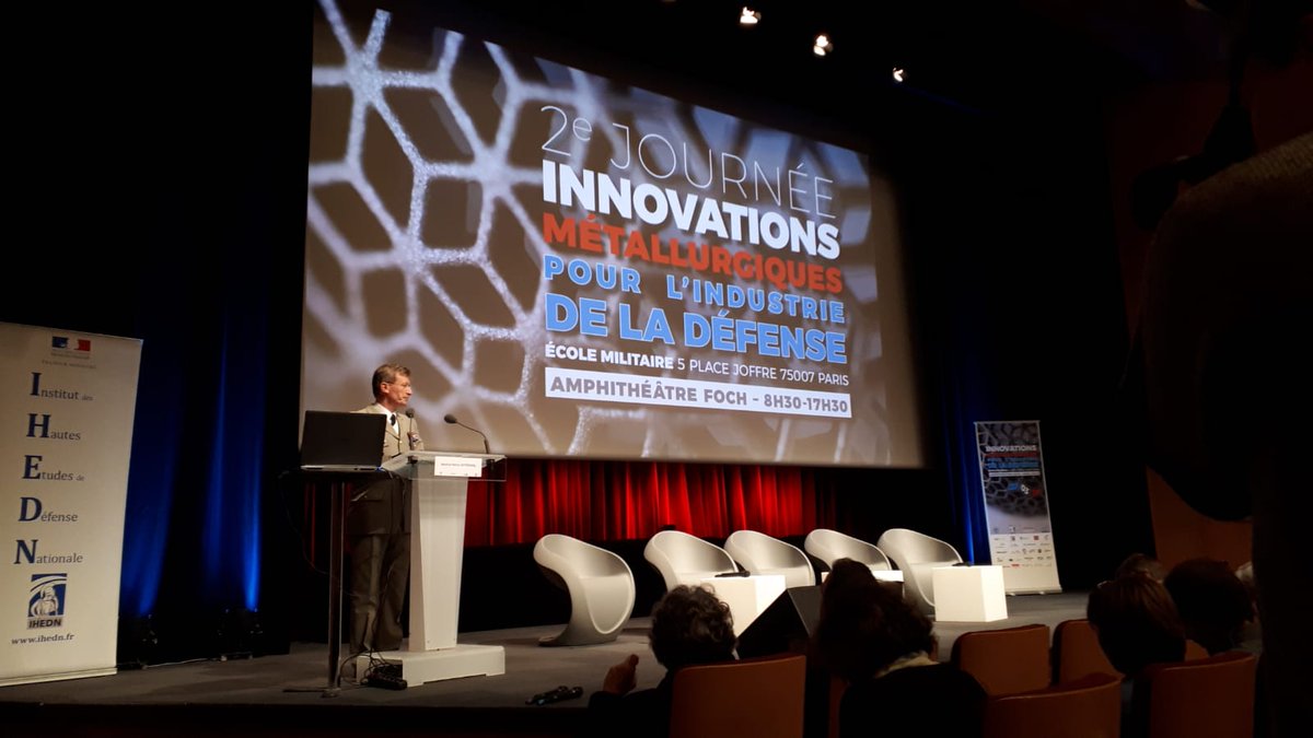 aubertduval's tweet image. C’est parti pour la 2nde Journée Innovations Métallurgiques pour l’Industrie de la Défense à l’Ecole Militaire de Paris. De nombreuses interventions dans la journée ! Suivez nous ! @GroupeEramet #ARMAD #industrie #fildefense #defense #metals