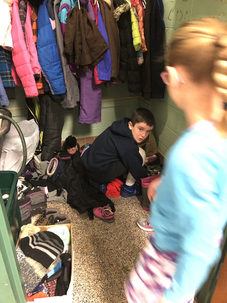 JamieLemmen's tweet photo. Thank you 3rd graders for organizing our coat closet! #pinewoodpride https://t.co/xlAtUpP1pd