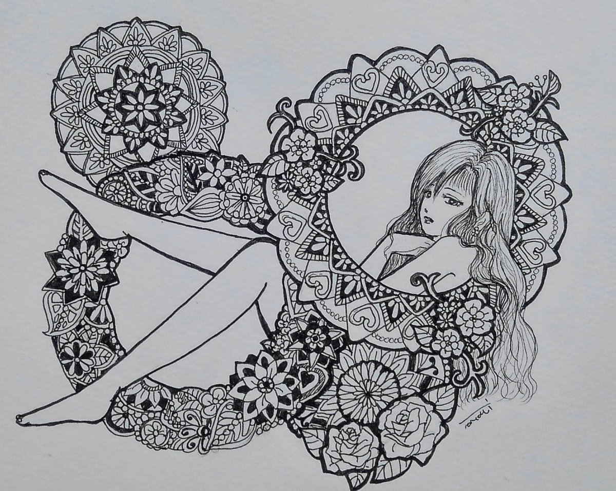 ペン入れました イラスト好きな人と繋がりたい イラスト好きさんと繋がり 小鳥遊 史緒のイラスト