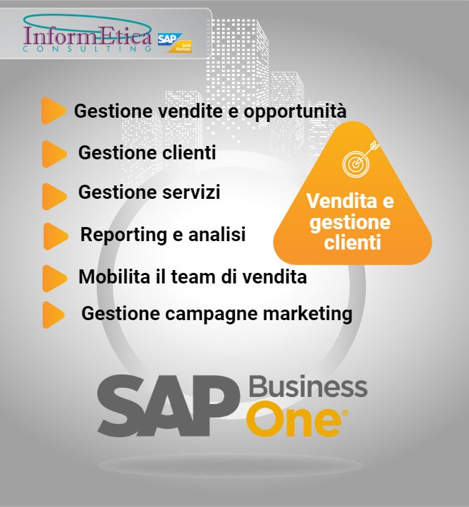 Rafforza il rapporto con i tuoi clienti gestendo in modo efficiente i processi di vendita, post vendita e servizi. Entra nel mondo #SAPBusinessOne e fai crescere il tuo #business ! Contattaci: eepurl.com/ggKU8j #ERP #PMI #DigitalTransformation #innovazione