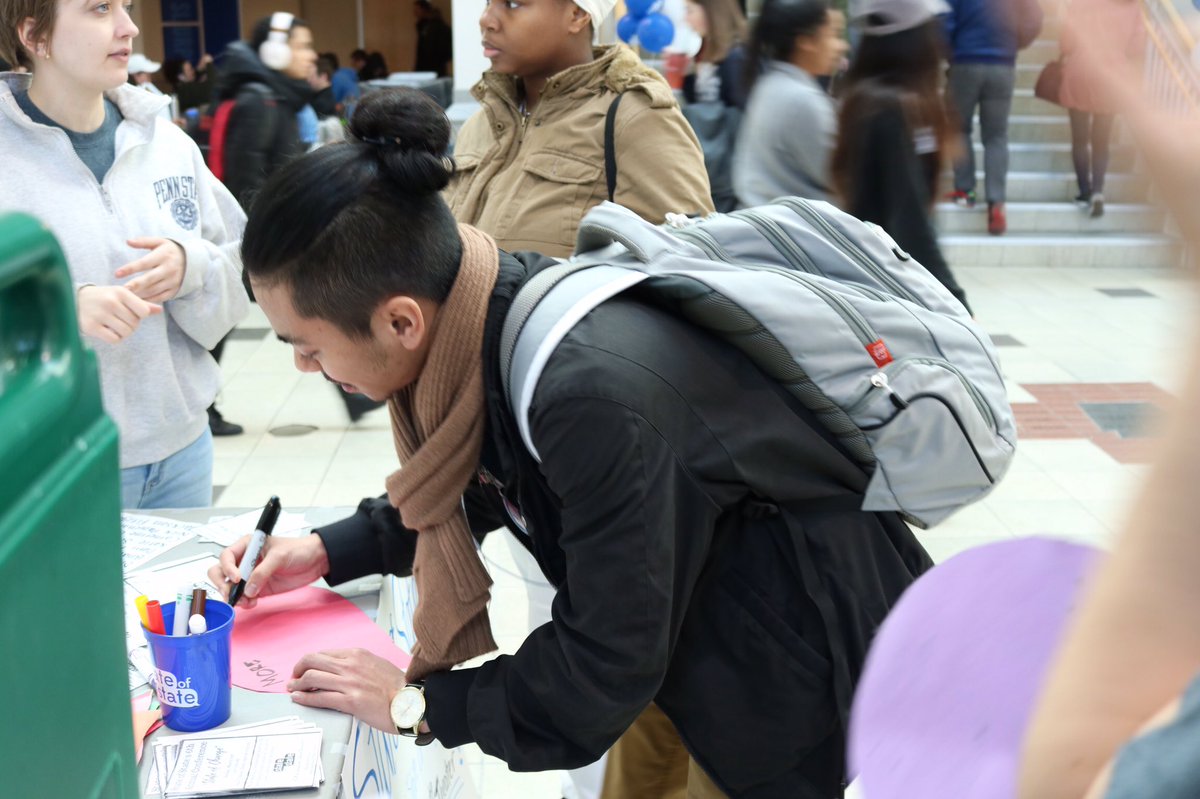 PSUStateOfState's tweet photo. Thank you to everyone who came out to our HUB Day on Tuesday! We had some great discussion with students on what would improve their Penn State experience! Register for our conference which is this SUNDAY https://t.co/zg37kODz55 #StateofChange https://t.co/fACfBINYmz