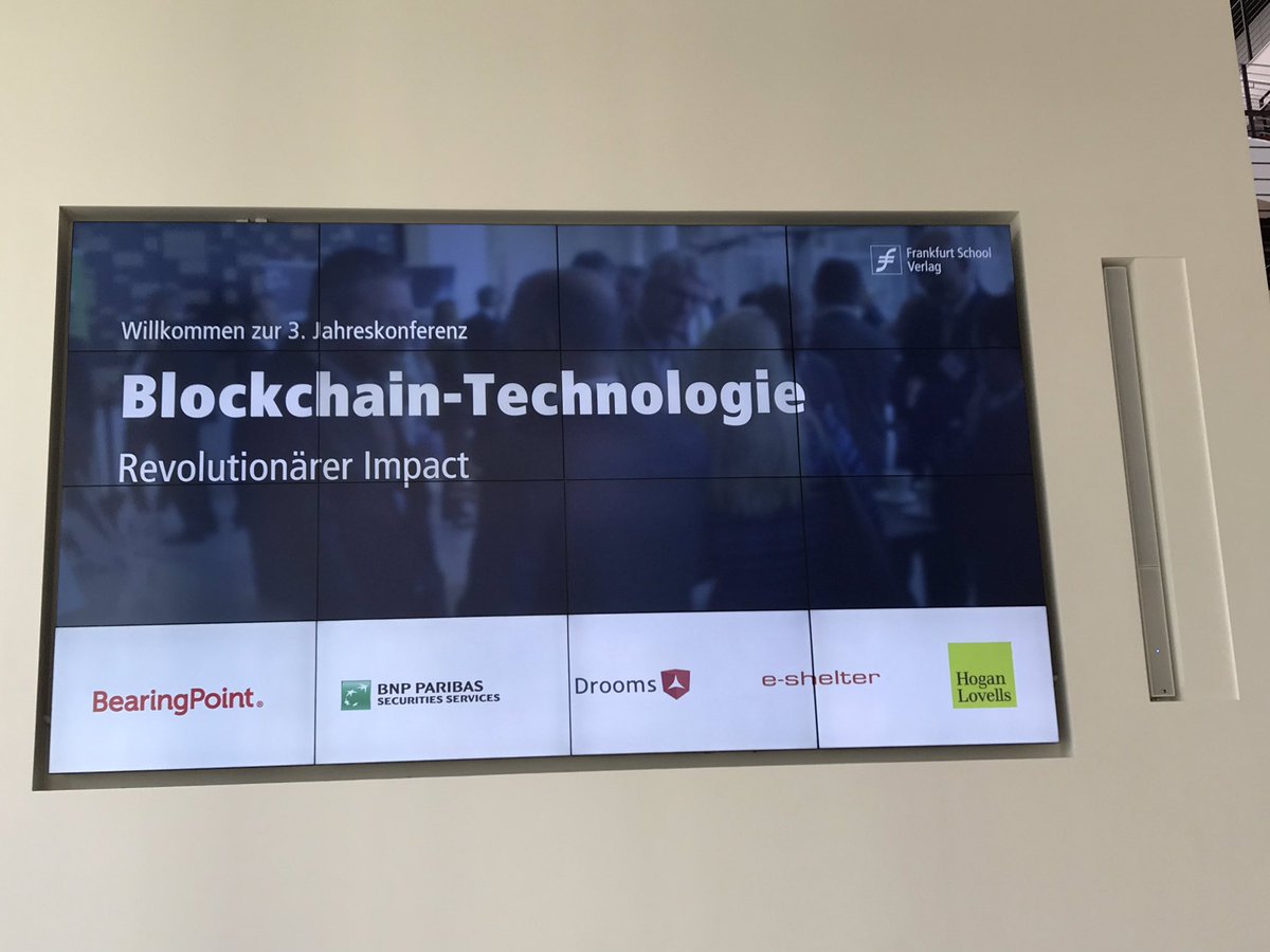 Heute findet die 3. Jahreskonferenz zum Thema Blockchain-Technologie an der @frankfurtschool statt #blockchain #DLT #ICO #Krypto #cloudcomputing #digitaletransformation