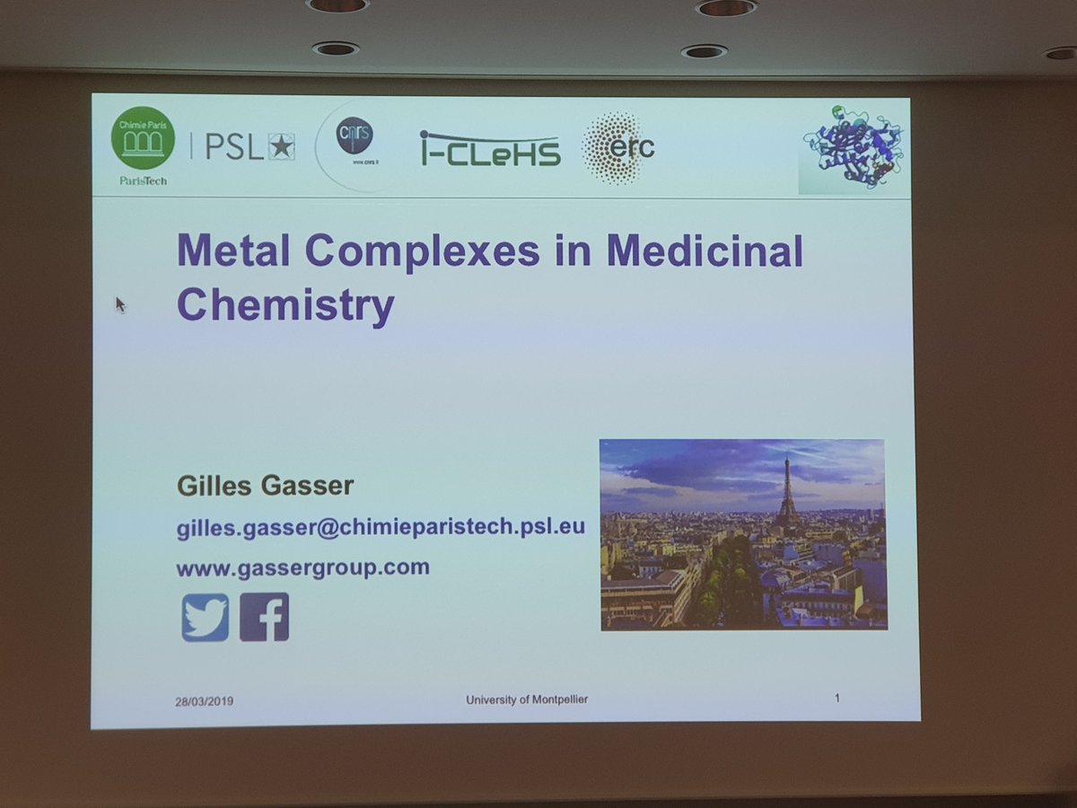 YeboueYves's tweet image. Time for #MedChem 
Prof. @GasserGroup is on stage to share his nice works on #metalcomplexes 
@ChimieParisTech @umontpellier @chimiebalard @enscmchimiemtp
#RealTimeChem