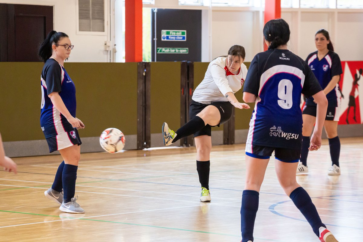 jonlingwood's tweet photo. The women's Futsal team putting in a dominant performance during varsity  @uochester @CSU_Warrington #wearewarrington #wearewazza #wazza #varsity2019 #Futsal https://t.co/z5zA2QMW2o