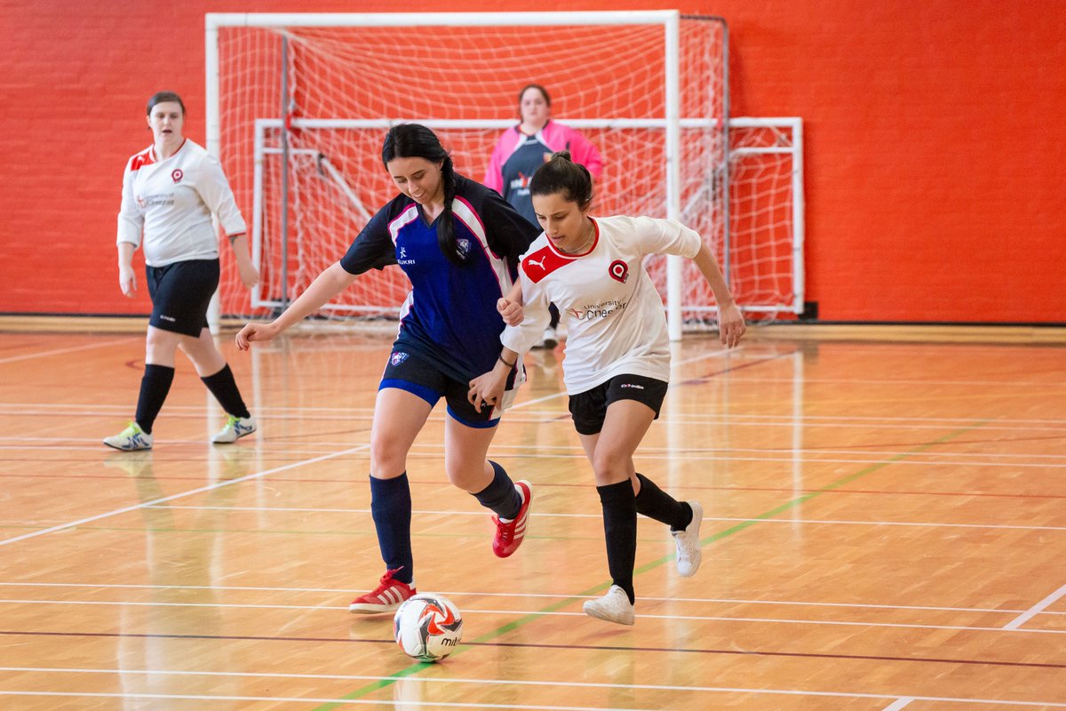jonlingwood's tweet photo. The women's Futsal team putting in a dominant performance during varsity  @uochester @CSU_Warrington #wearewarrington #wearewazza #wazza #varsity2019 #Futsal https://t.co/z5zA2QMW2o