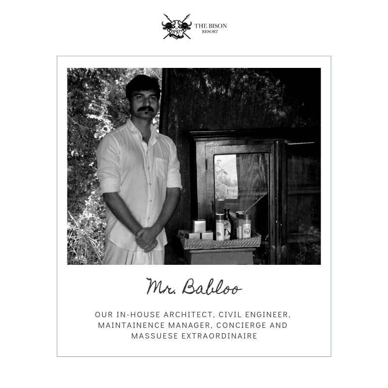 TheBisonKabini's tweet photo. Meet Mr Babloo, an integral part of The Bison. He is our architect, civil engineer, maintenance manager and concierge and also a skilled masseuse. Visit him for an Amazing Backwater Massage the next time you visit. For bookings WhatsApp us +91 96061-69952 #LuxuryExperience https://t.co/O3ZsFNh3i1