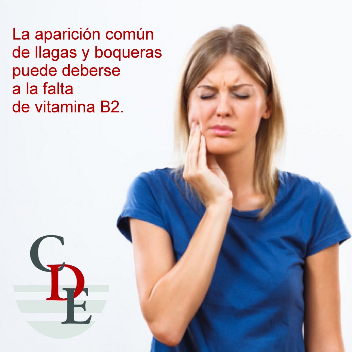CDentalEuropa's tweet photo. 😱La aparición común de #llagas y #boqueras puede deberse a la falta de vitamina B2.
Si sufres últimamente estas molestias, deberías revisar tu alimentación, es más importante de lo que crees.
🖥️ https://t.co/Na7xgM9Fkv https://t.co/yFvVe84Yaq