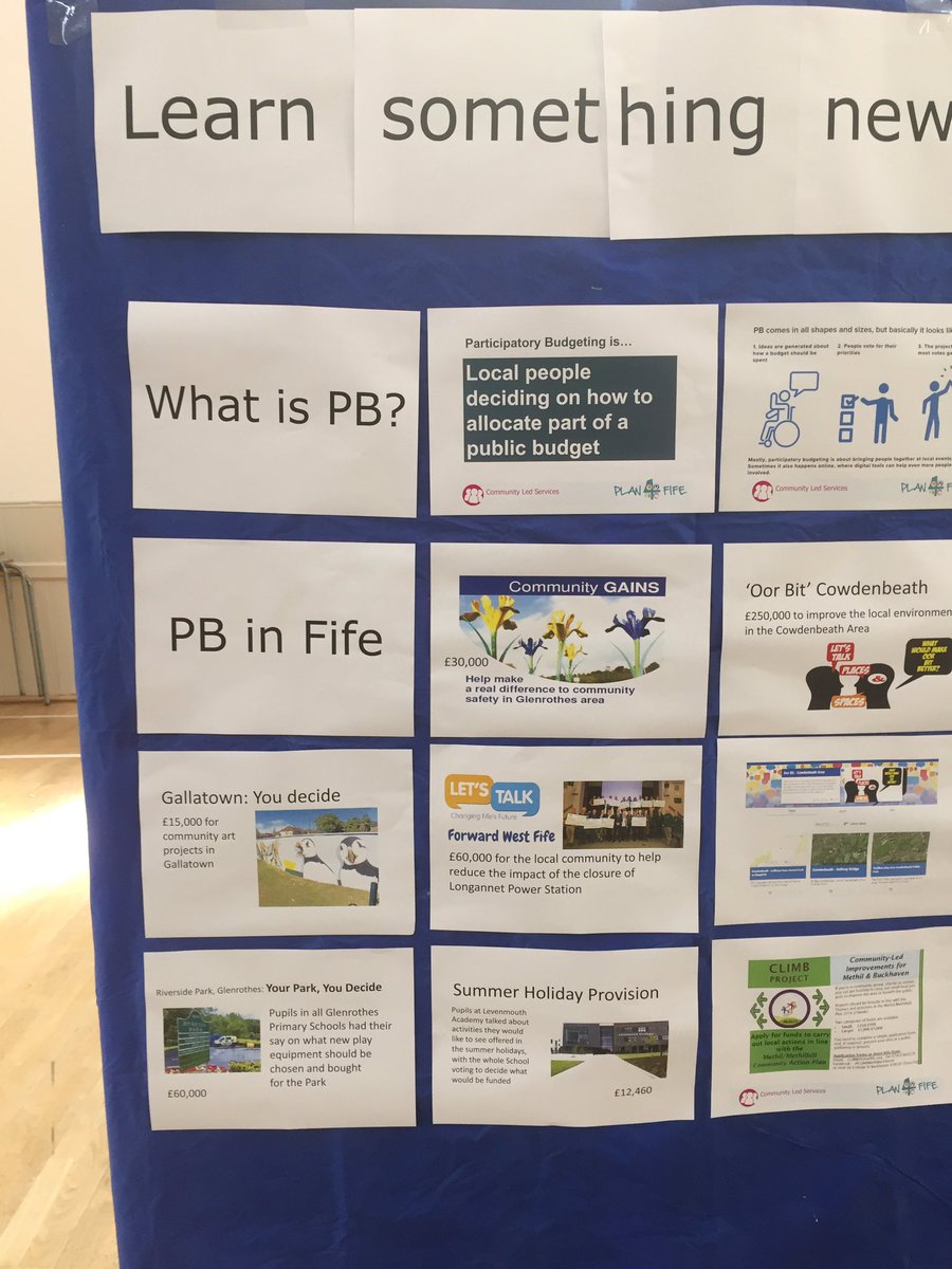 PbFife's tweet photo. Looking forward to today’s session with @leadscot_tweet - Learn something new! #participatorybudgeting #pbfife https://t.co/OBdnTxq7wD