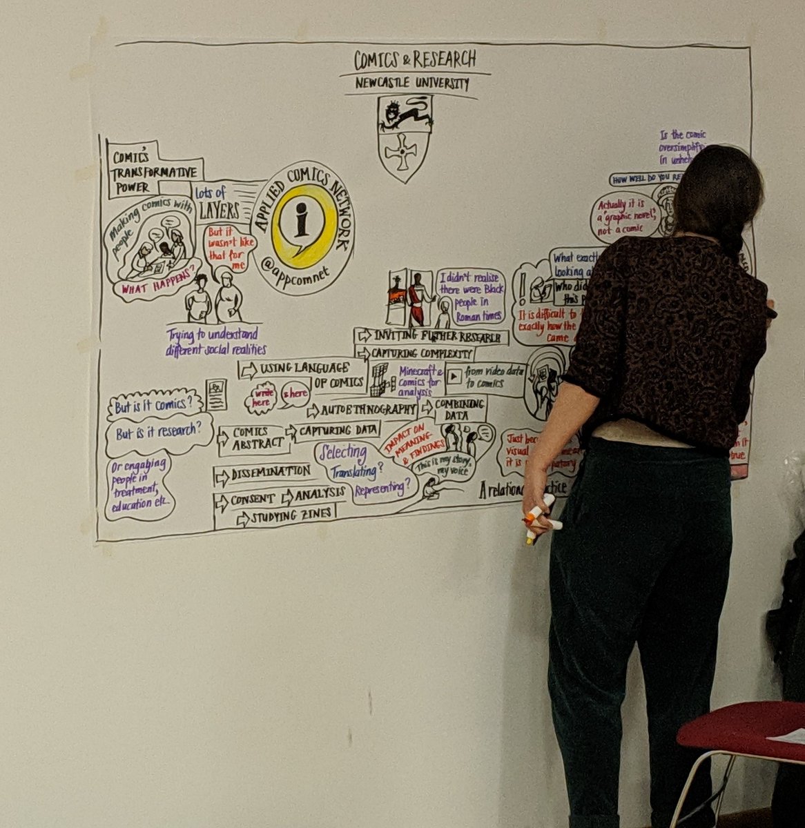 ForsterNatalie's tweet photo. .@MendoncaPen busily capturing all our thoughts and reflections from the @appcomnet meeting! #appcomnet https://t.co/2B0Vr4OzLF