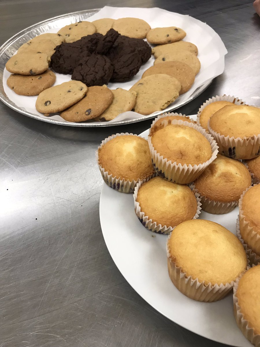 Brownies, cookies and muffins oh my! Students learning numeracy skills through baking! #countingonyou #numeracyskills #literacyskills #coy2019 @coypeel <a href="/TFSSGuidance/">TFSS Guidance</a>
