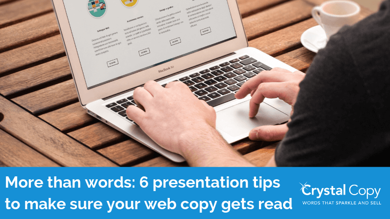 CrystalCopyUK's tweet photo. It's not just what you say, it's how you say it. Give your website copy the best chance of success with my top 6 presentation tips. https://t.co/7UdW6OZ4a4 #copywriting #webcopy #SME #SmallBiz https://t.co/8pni1cqnAh