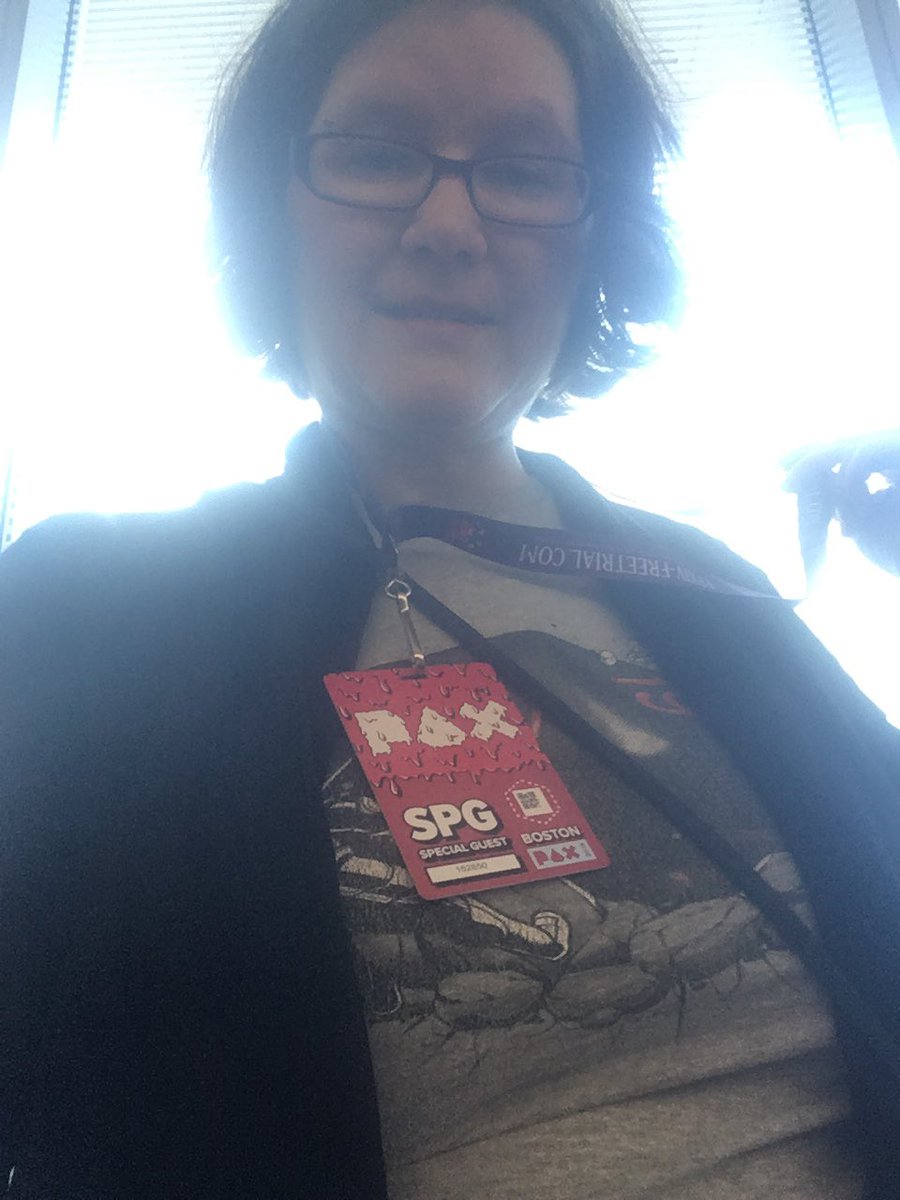 So excited to be back at #pax for my 10th year!! Come to the Cuttlefish at 5pm TODAY to see me talk about using games in my college classroom! #specialguest