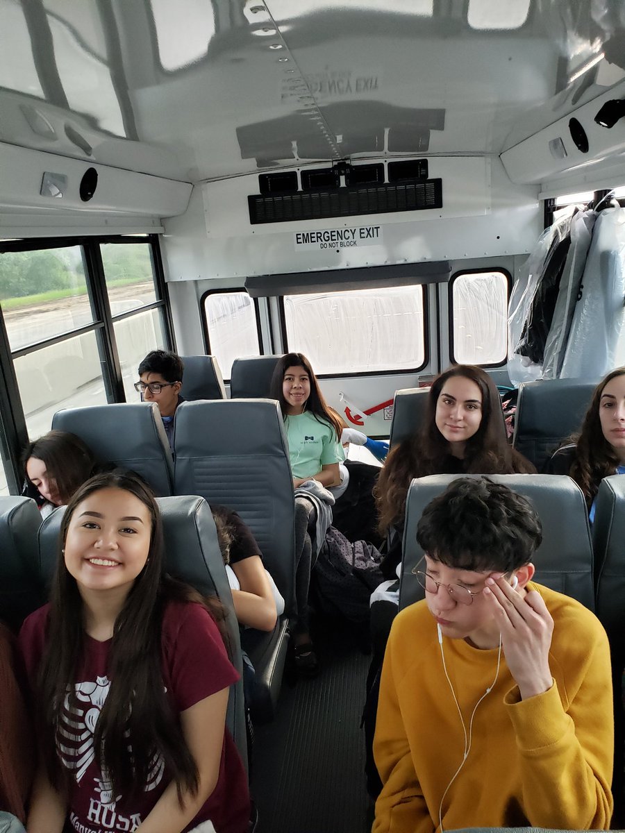 ManvelCTE's tweet photo. These @ManvelHS &amp; @ShadowCreekHS students are ready for HOSA State Conference. Loaded bus at 6am and off to San Antonio. 
Good luck Alvin ISD students! #OurFuture #BringHome1st https://t.co/QlcETxztgU