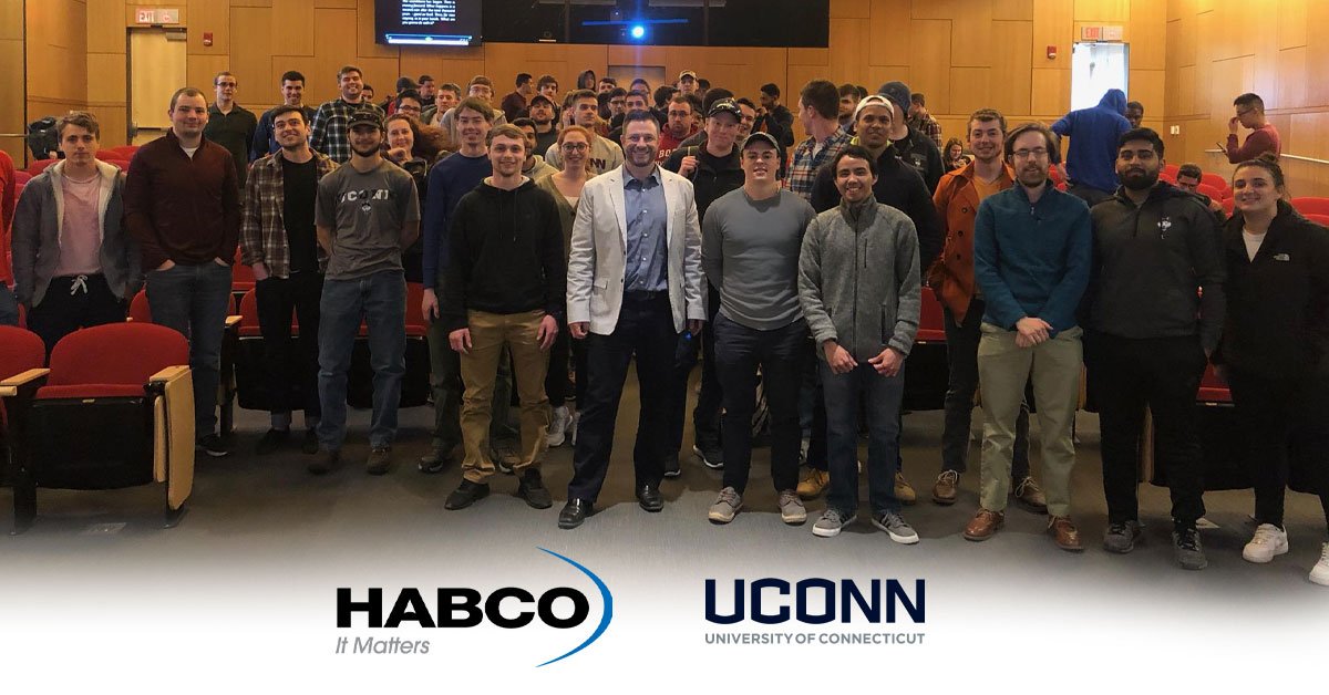 Brian Montanari, HABCO's President and CEO, was invited to speak to sr. year Mechanical Engineering students at UConn yesterday. He talked about Lean and identifying waste in processes. He also gave some insight into what he looks for in new hires, especially new college grads.