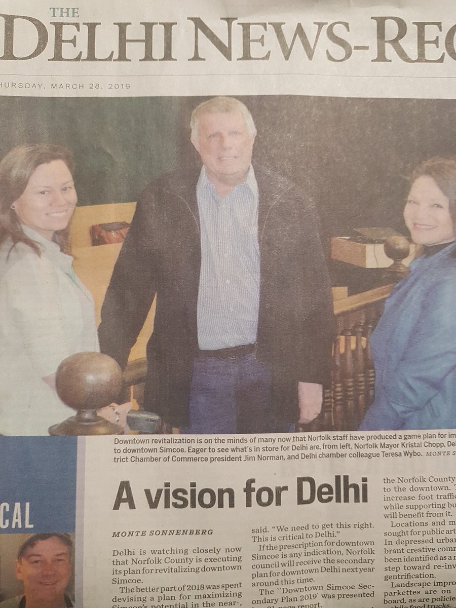 ditchtheguide's tweet photo. RT thesecondmouse_: The Delhi &amp; District Chamber of Commerce attended council to follow downtown revitalization plans in Simcoe. scorregion investnorfolk NorfolkTour #smalltownlove #supportlocal #norfolkcounty #Delhipride https://t.co/2pV2vjAtxo (NorfolkTour)