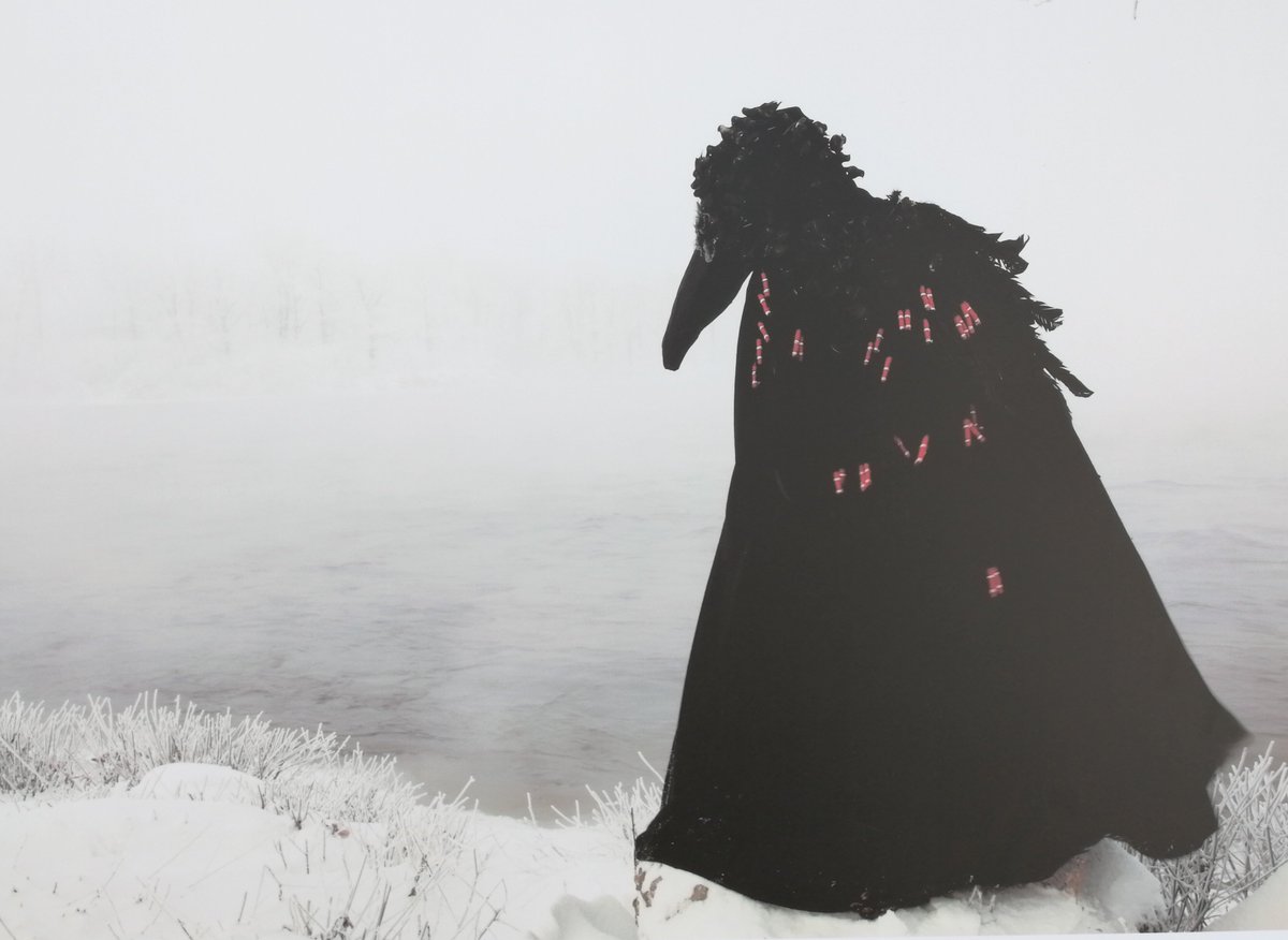 NoMAD_Tweets's tweet image. Striking &amp;amp; powerful images by Canadian Plains Cree #photographer Meryl McMaster in the #villequebec @manifdart biennial &apos;Si petit entre les etoiles, si grand contre le ciel&apos; #manifdart9. Inspired by the lyrics of Quebecois poet and musician Leonard Cohen. #art #nature #poetry