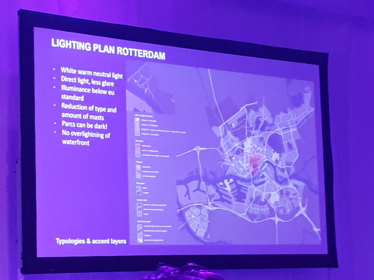 An inspiring plan-led approach to #greening #connecting #growing &amp; #lighting City of #Rotterdam - Annemieke Fontein Head of Landscape Architecture #LUCIcmRotterdam #LUCInetwork Key points - embed light in public space planning &amp; ensure waterways are not overlit <a href="/LUCIassociation/">LUCI Association</a>