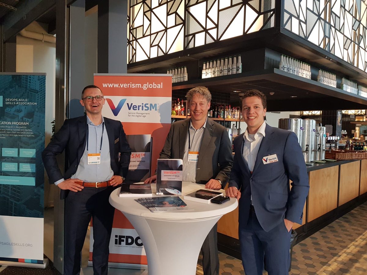 martijn_adams's tweet photo. #VeriSM in Utrecht ⁦@M_vdplas⁩ ⁦@IerselJoost⁩ Come visit the ⁦@txt4me⁩ stand and learn about the new Service Management and VeriSM! https://t.co/9Z2rU27W62