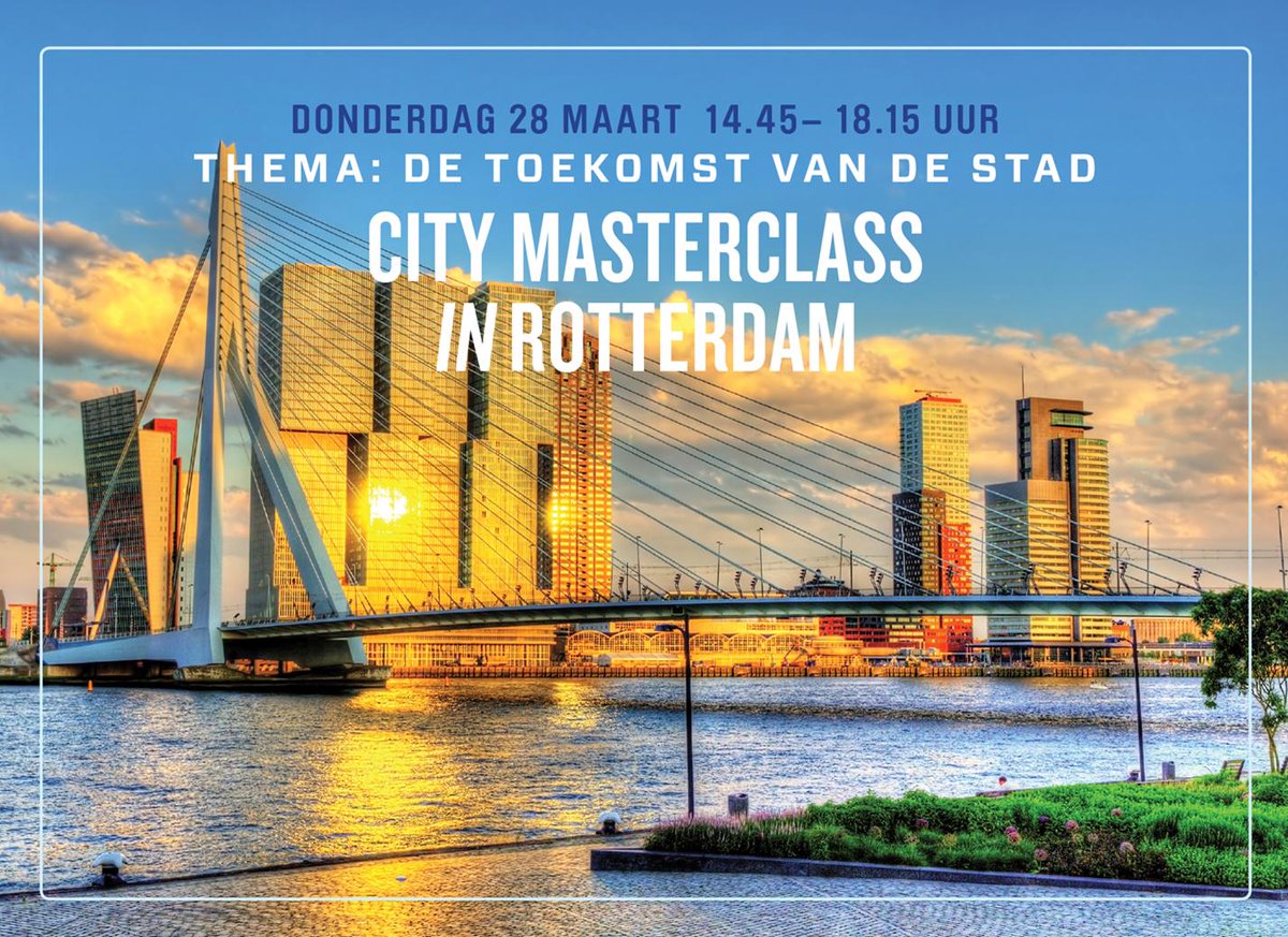Today Arie van der Neut is being interviewed at City Masterclass, to share our vision on the development of #Rotterdam. 
Also on stage: <a href="/BouwenWonen010/">BouwenWonen010</a> @Synchroon <a href="/DELVAlandscapes/">DELVA</a> #klimaatgarant <a href="/VORMHolding/">VORM Holding</a> and many more.
<a href="/VGvisie/">VG Visie</a> #InRotterdam 
bit.ly/2V1SSV4