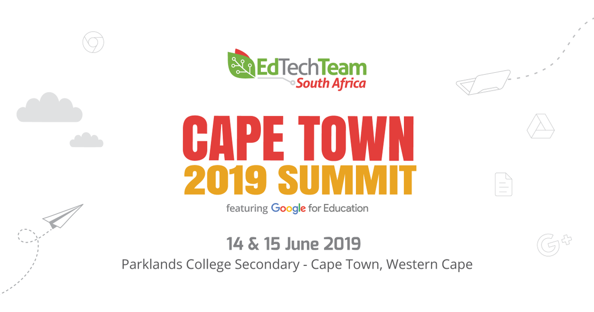 Parklands College is proud to host the 2019 Cape Town Summit featuring Google for Education in partnership with EdTechTeam South Africa. Make sure to book your tickets now! #EdTech #GoogleSummit #CapeTown #Innovation #Education #AppleDistinguishedSchool