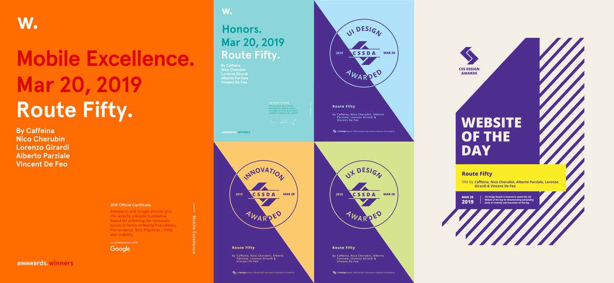 vinzdef's tweet photo. 🥳 It's a good day! 🌞🌈

We got *5* awards for Route Fifty, which brings us to a total of *6*!!! 🏆🏅🏅🏅🏅🏅

Check it out, if you haven't already! 🤓
https://t.co/fSNycGEswF

#WOTD, #MobileExcellence, #HonorableMention, #UI / #UX / #Innovation https://t.co/Vvlipuzl3F