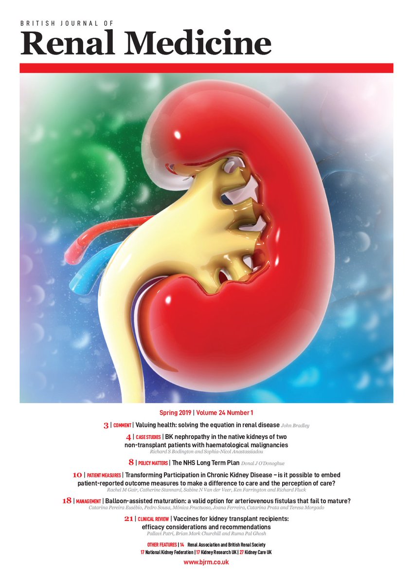The Spring issue of <a href="/BJRenalMedicine/">British Journal of Renal Medicine</a> is now online and in print! Please visit bjrm.co.uk  for FREE access! 
#renal #renaljournal #NHSLongTermPlan #renaldisease #kidneytransplant #kidneydisease <a href="/RenalAssoc/">RenalAssoc</a> <a href="/BritRenalSoc/">BritishRenalSociety</a> <a href="/NKF_UK/">National Kidney Federation</a> <a href="/Kidney_Research/">Kidney Research UK</a> <a href="/kidneycareuk/">Kidney Care UK @kidneycareuk.bsky.social</a>