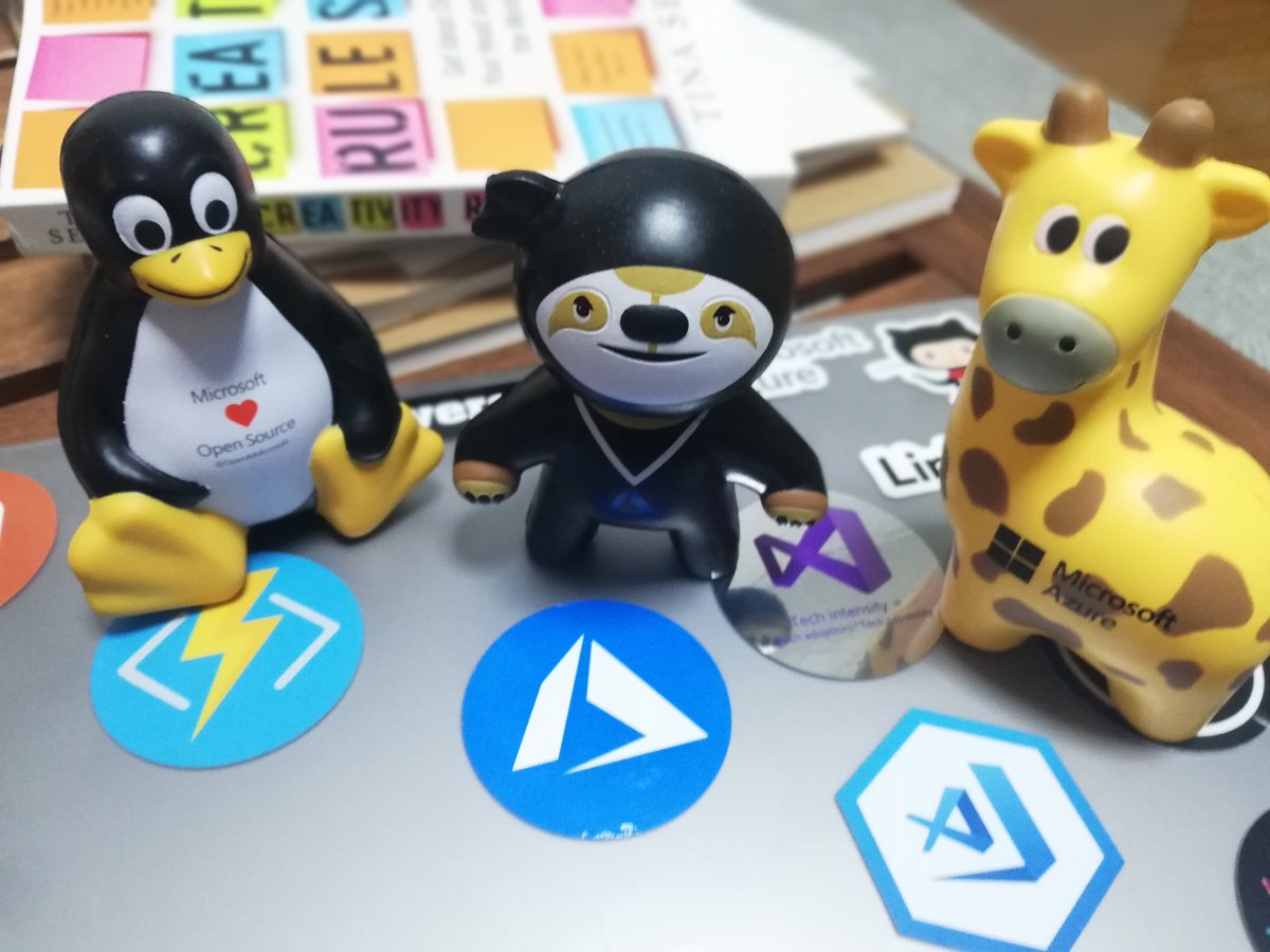 yuhattor's tweet photo. プロフィールのカバー画像変更してみたけど 真ん中の #NinjaSloth だけ知名度が低い・・・ Azure の ニンジャ・スロース (なまけもの) です。
覚えてください。ニンニン https://t.co/Y8ofp4ups9