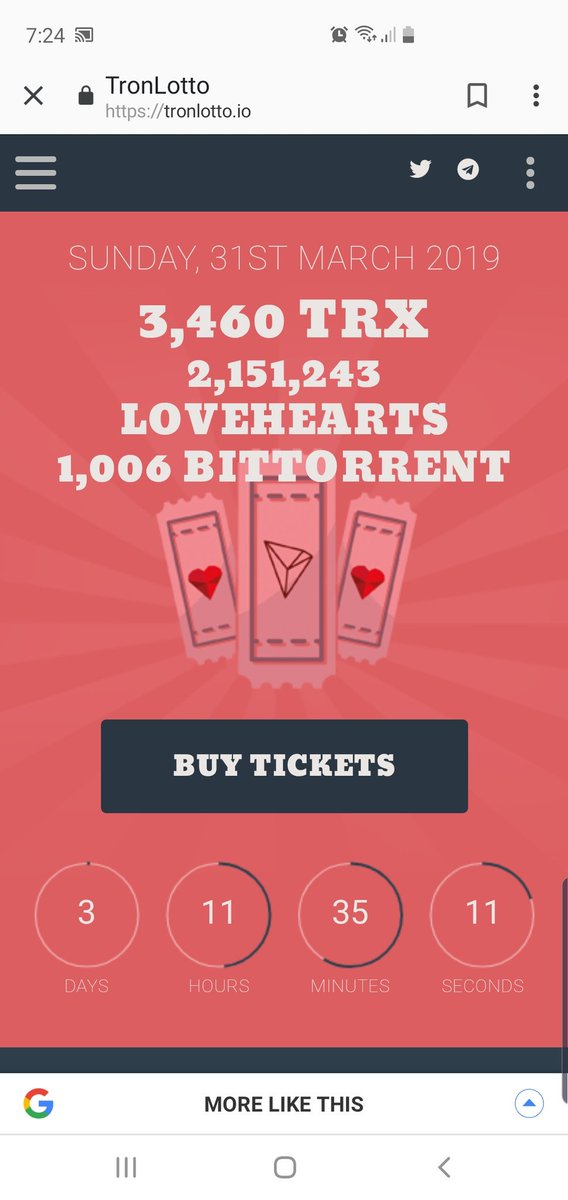 Get some lotto action this week at TronLotto.io #trx, #LoveHearts and #BTT lottery. Enter using <a href="/GoSeedit/">Seedit</a>  or in <a href="/TronWalletMe/">TronWalletMe</a> or <a href="/Mathwallet/">MathWallet</a> or direct at the website. Are you feeling lucky? Go on and have a dabble. #tron #cryptocurrency