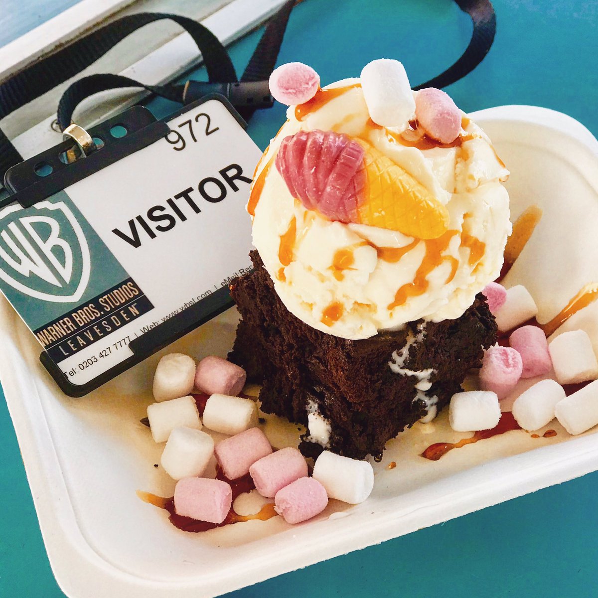 We didn’t expect to have Rosie out this early but a last minute booking meant it was all systems go to get her ready! ☀️ We has an awesome day serving brownies &amp; ice cream to the crew at Warner Bros studios 🎥🍦