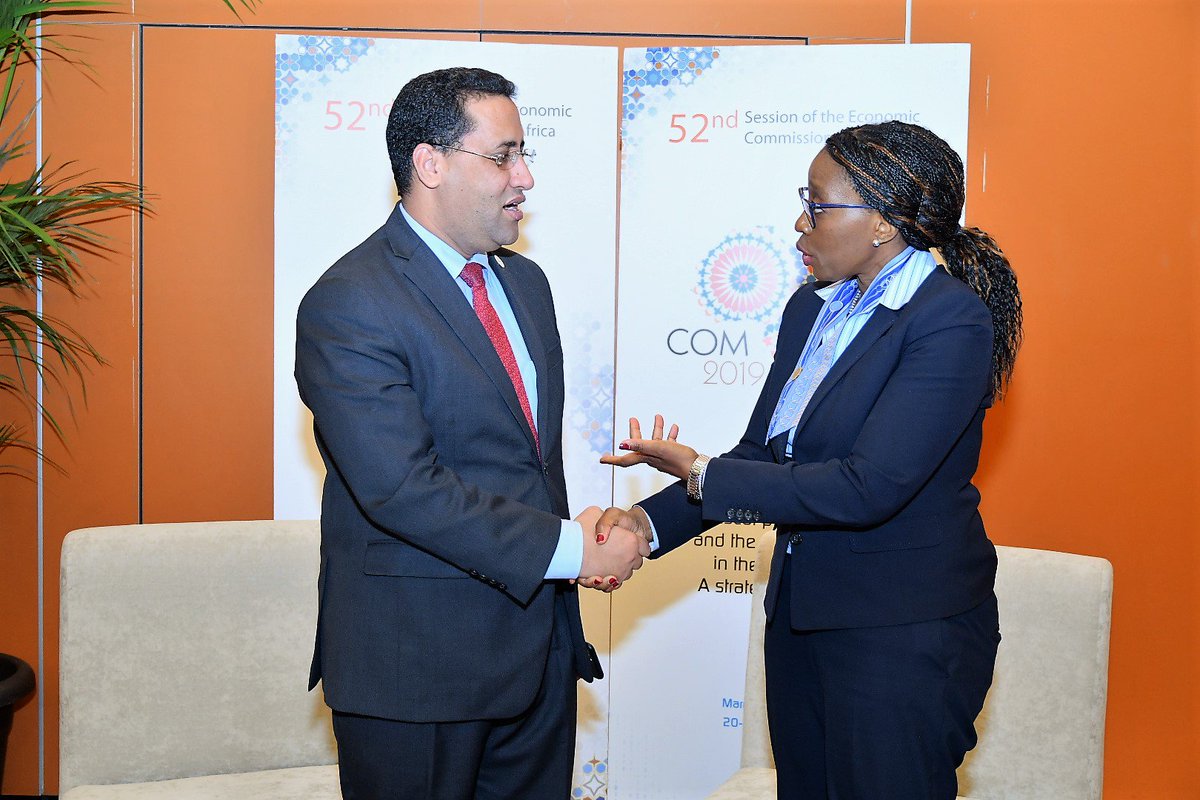 ECA_OFFICIAL's tweet photo. #2019COM Highlights 

Vera Songwe and Minister Moctar Ould Diay of #Mauritania also discussed existing gaps and good practices in population access to Official IDs, #DigitalID , and support for the Africa Women Leadership Fund.

#ECA #Mauritania https://t.co/NJ0EGK89fP