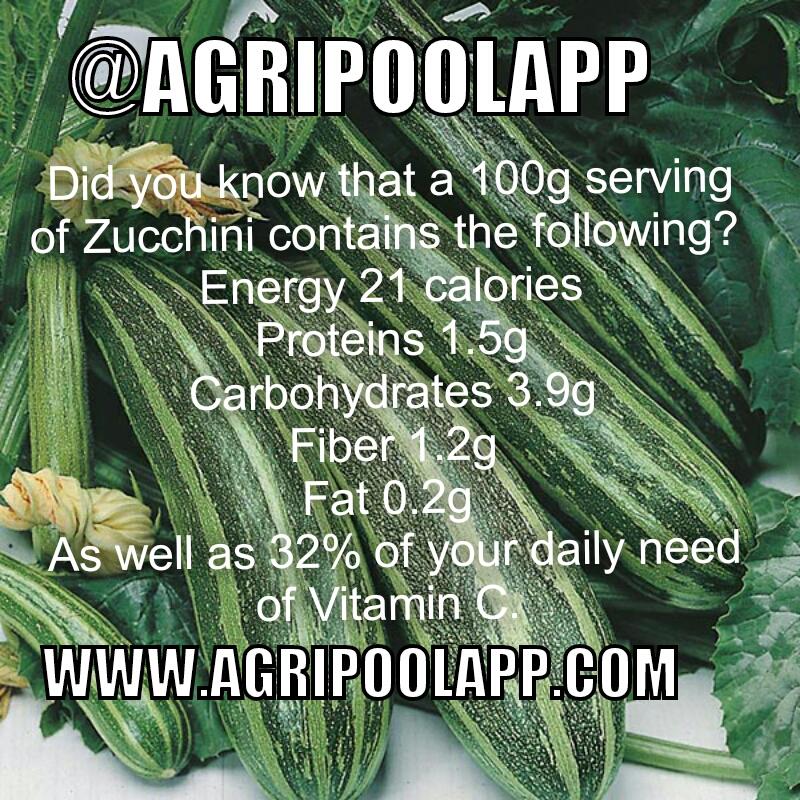 agripoolapp's tweet photo. Zucchini nutritional facts... 

#agriculture #zerohunger #agripoolapp https://t.co/SFEXfcQ1H1
