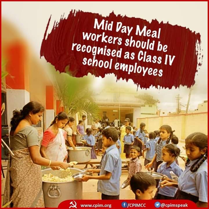 premjourn's tweet photo. They fill our plates so it's our duty to make sure that their plates are left empty . Let's fight for the rights of the Midday meal workers #WorkersAgainstModi #Theekkathir @cpimspeak https://t.co/Xxo82USXqk